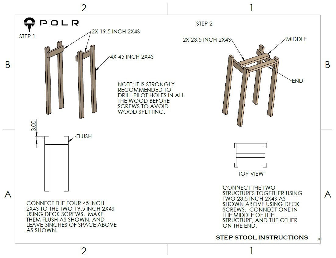 DIY Wooden Stepstool Plans (Designed for the POLR Plunge)